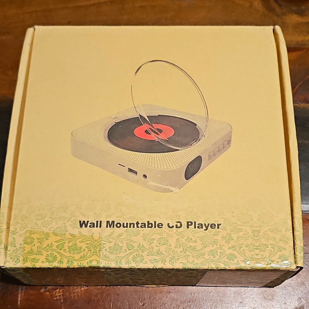 Wall Mountable CD Player White, Plays CD, 1-Disc Capacity, Wall Mounted